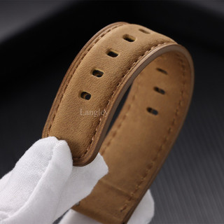 Vintage Dầu Sáp Da Đồng Hồ Dây 20mm 22mm Phát Hành Nhanh Da Thật Chính Hãng Tuổi Patina Da Bò Da Đồng Hồ Dây Đeo Thay Thế Cho Nam Nữ