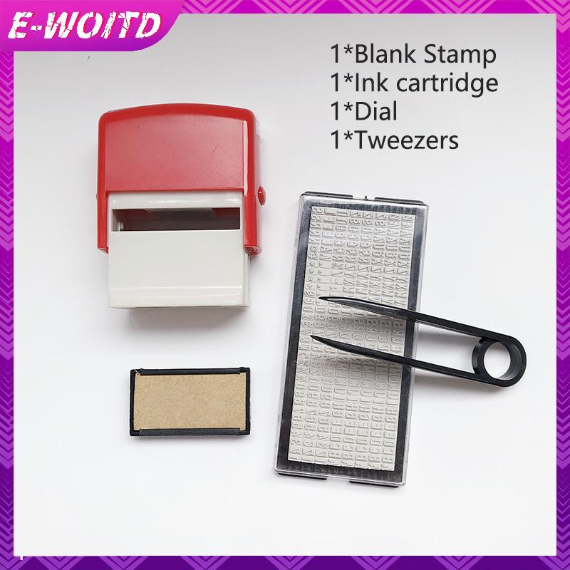Bộ tem cao su E-WOITD DIY Tùy chỉnh Cá nhân tự mực Địa chỉ kinh doanh Tên Số chữ Tem thủ công In tem cao su E-WOITD