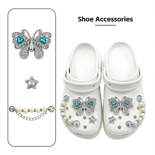 1 Bộ Dứa Dây Xích Giày Quyến Rũ Bộ Cho Tắc Bling Kim Cương Giả Hoa Sao Biển Giày Trang Trí Chân Phụ Kiện Giày Cho Nữ