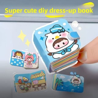 Dress Up Doudou Sổ Tay Đa Phong Cách Ma Thuật Cổ Dễ Thương Trẻ Em DIY Học Sinh Di Động Túi Trang Trí