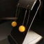 Bông tai dài đính cườm tròn đơn giản cổ điển