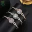 Vòng tay zircon lấp lánh, điều chỉnh linh hoạt - Sang trọng và nhẹ nhàng dành cho nữ, lý tưởng cho đám cưới hoặc làm quà tặng sinh nhật.