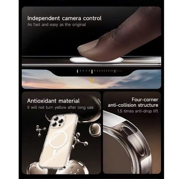 [Chính Hãng] Ốp Lưng Trong Suốt Wiwu Dynamic Pro Cho IP 16/17 Series- Nút Camera Control Độc Lập, Chống Ố Vàng- Magnetic