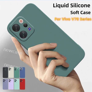 Vỏ Silicon Lỏng Nhiều Màu Cho Vivo V70 V60 V50 V40 Pro Lite E Elite VivoV70 V70Elite VivoV60 V60Lite Thời Trang Đơn Giản Mặt Thẳng Ốp lưng TPU Mềm Chống Rơi