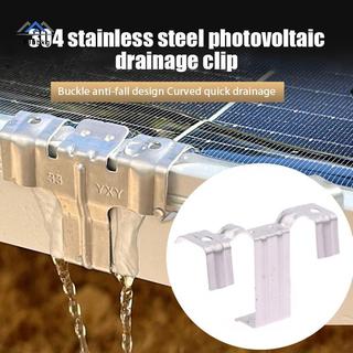 ELBBKG 10 Cái 30 / 35MM Bảng Điều Khiển Năng Lượng Mặt Trời Bằng Thép Không Gỉ Quang Điện Hướng Dẫn Nước Kẹp Chắn Bùn Nút Thoát Nước Kẹp Chuyển Hướng Nước Mới