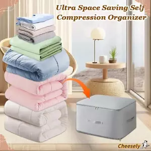 Túi lưu trữ nén CHEESELY, Khối đóng gói nén có thể gập lại dung tích lớn, Chất liệu vải Twill chống ẩm Chất liệu vải chống bụi