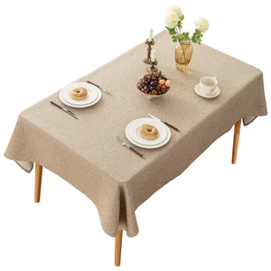XYLJJ14 Vải Lanh Cotton Ba Chống Khăn Trải Bàn Chống Thấm Nước Chống Bụi Màu Trơn Ghế Bàn Mới Phong Cách Trung Hoa Hình Chữ Nhật Khăn Trải Bàn Bàn Cà Phê Ăn Một Mảnh Lô Hàng