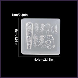 Khuôn silicon tái sử dụng khắc mẫu móng tay chủ đề biển cho nữ ewoekvn