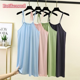 Váy tre nữ Mới cỡ lớn giản dị mặc nhà mùa hè mỏng dáng rộng váy ngủ mỏng