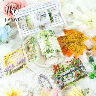 JIANWU 70mm * 200cm Vintage Cây Nho Treo Tường Vật Liệu Phong Cảnh Cắt Kéo Thêu Sò Băng PET Tạp Chí Sáng Tạo Văn Phòng Phẩm