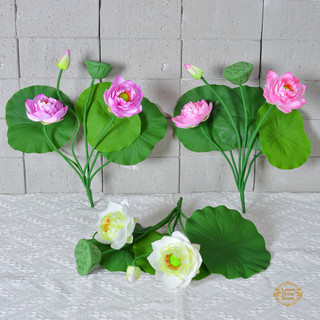 Mô phỏng Bó hoa sen Vải lụa hoa + Màng lá + Chất liệu nhựa thanh Tổng chiều cao Khoảng 43cm Đường kính hoa 10cm Đi kèm với vòi hoa sen Lá sen Cảnh quan bể cá Trang trí nhà cửa Trang trí cắm hoa Đồ trang trí nội thất Nhà Trung Quốc Nguồn nội thất