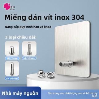 Thép không gỉ 304 vít dán móng tay không keo, móc chống đánh dấu, giá lắp đặt phụ kiện
