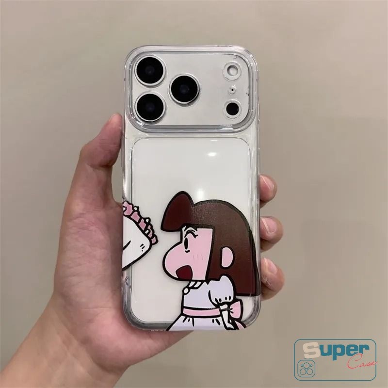 Ốp Lưng Dành Cho Samsung A17 A16 A05s A05 A25 A13 A03 A23 A35 A26 M12 A52 A07 A30 A56 A51 A33 A06 A53 A24 A32 A31 A20 A15 A12 A36 A54 Crayon Shin chan Tặng Hoa Cho Tình Yêu Nhỏ Hạnh Phúc