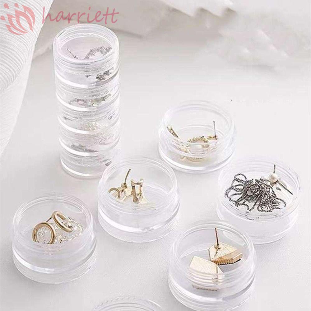 HARRIETT Nữ Hộp Đựng Trang Sức Tiện Lợi Thiết Thực Nhiều Lớp Vòng Cổ Hộp Bảo Quản Nhựa Trang Trí Hoàn Thiện Hộp Đựng Trang Sức Để Bàn