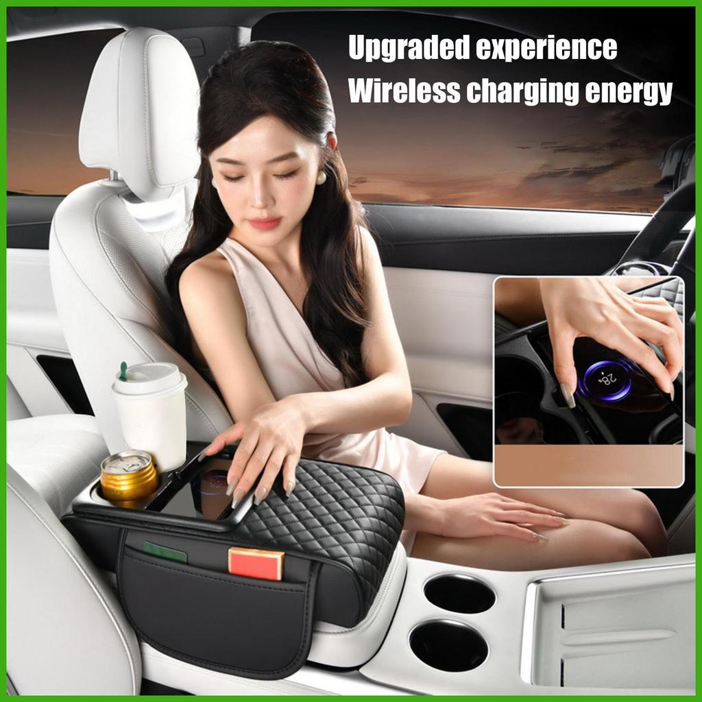 Phần còn lại cánh tay cho ô tô Bảng điều khiển trung tâm ô tô tiện dụng Tay vịn nâng cao bảo vệ Bộ mở rộng không dây đa chức năng wipqsvn