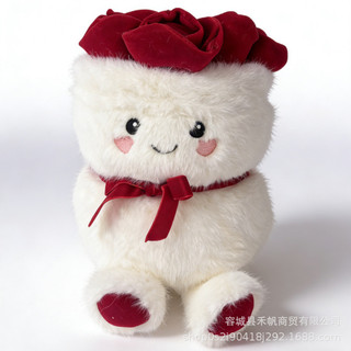 Búp bê cừu sữa hoa hồng 13cm, mặt dây chuyền, quà tặng ngày lễ tình nhân