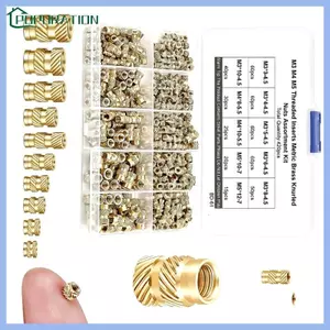POP 420pack Đồng thau có ren chèn với kích thước M3M4M5 nhúng nhiệt Lắp đai ốc để buộc chắc chắn
