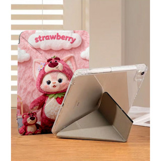 Strawberry Bear LinaBell Ốp bảo vệ gập chữ Y cho iPad cho Air 4/5/6/7/8 M3 M5 iPad Gen 11 A16, Pro 11 M4  Chống sốc