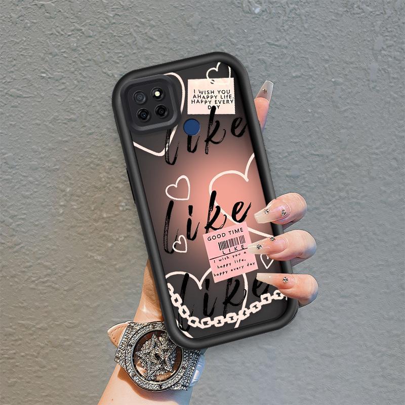 Ốp Lưng Cho Realme C12 C25 C25S C21Y C25Y C15 Narzo 30A Narzo 20 Vỏ Điện Thoại Silicon Mềm Hoạt Hình TPU Giống Như Cô Gái Âm Nhạc Mắt Thiên Thần Ốp Lưng Chống Sốc
