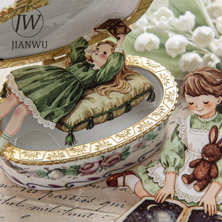 JIANWU Thời Gian Chậm Đọc Series Vintage Cô Gái Nhân Vật Phong Cảnh Chất Liệu Cắt Lặp Miếng Dán Sáng Tạo DIY Tạp Chí Văn Phòng Phẩm
