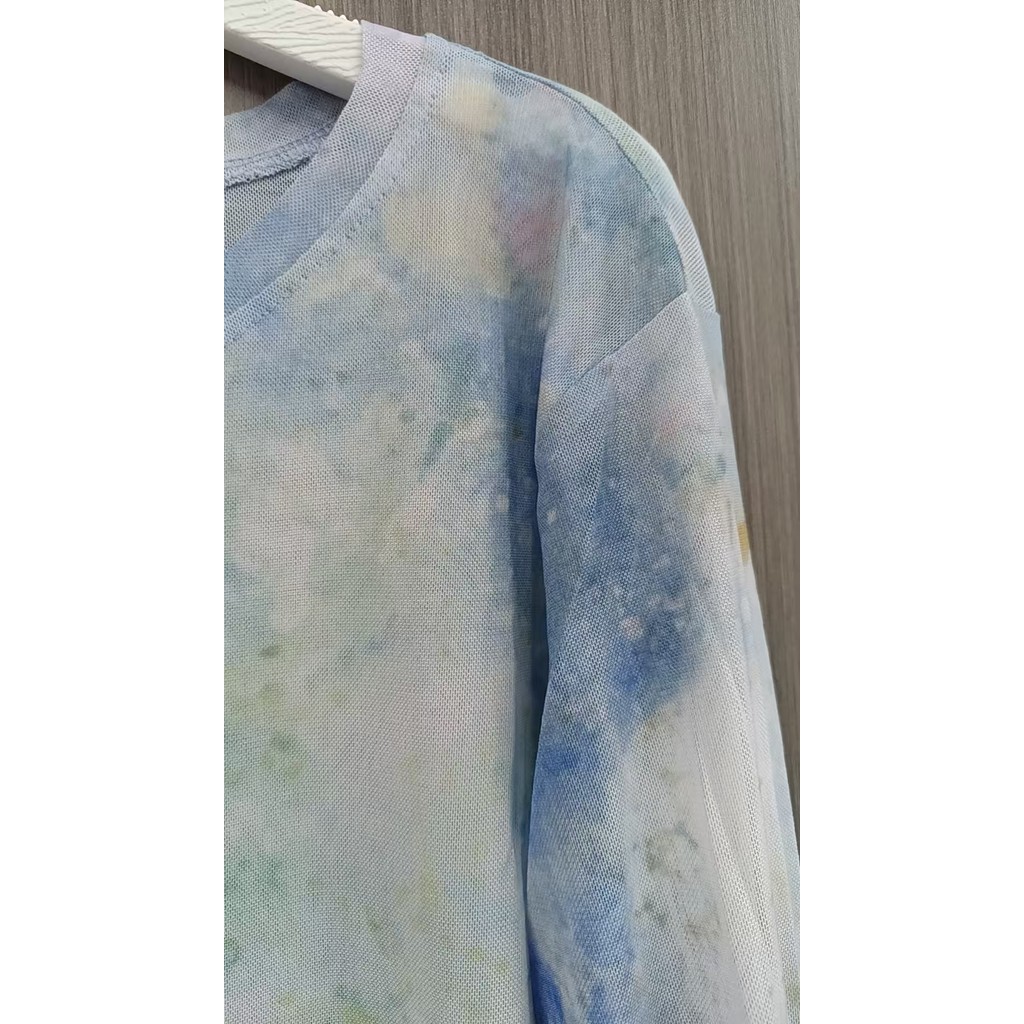 Milyfashion Gạc Co Giãn Rendering In Hình Áo Thun Chống Nắng Dài Tay Mùa Hè Thoải Mái Tất Cả Trận Đấu Sang Trọng I