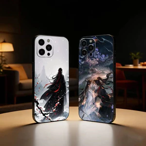 Ốp Điện Thoại Anime TP-1 M-Mo Dao Zu Shi MDZS Cho iPhone17,16,15,14,13,12 Plus, Max Mềm Silicone Đen Cover