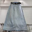 Váy Denim Trắng Kim Cương Nhỏ Cho Mùa Xuân-Hè, Thiết Kế Hiện Đại Cho Hàng Ngày