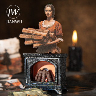 JIANWU Phù Thủy Báo Series Vintage Nhân Vật Ma Thuật Phong Cảnh Chất Liệu Cắt Dán Sáng Tạo DIY Tạp Chí Văn Phòng Phẩm