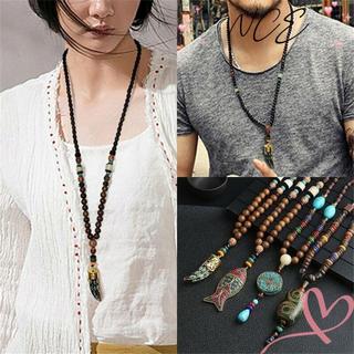 NCE Nepal Vòng cổ Boho Handmade Party Quà tặng may mắn Hạt gỗ Mala