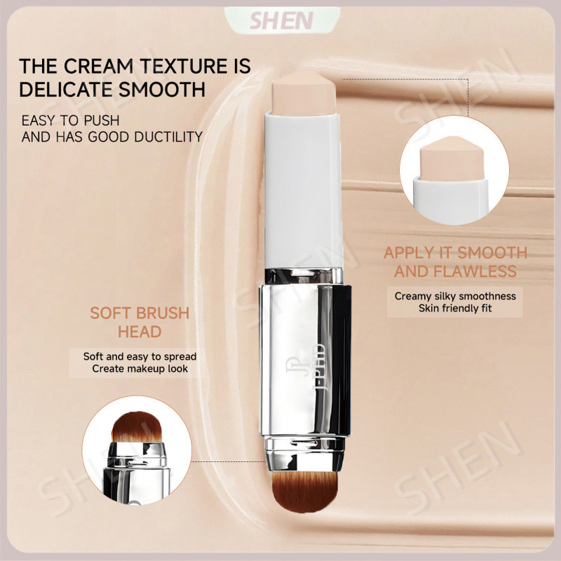 Kem nền J-PHD 2 trong 1 13g kèm cọ Kem che khuyết điểm dạng lỏng khỏa thân nhẹ hai đầu