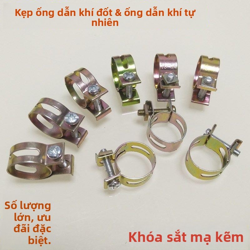 Ống Gas Kẹp Mạnh Mẽ Kẹp Mạ Kẽm Ống Khí Tự Nhiên Họng Kẹp Ống Khí Hóa Học Kẹp Hoop Bếp Phụ Kiện DCCC