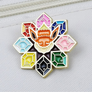 1Pc Dễ Thương Pokemon Trâm Hoạt Hình Eevee Hợp Kim Huy Hiệu Pin Phụ Kiện