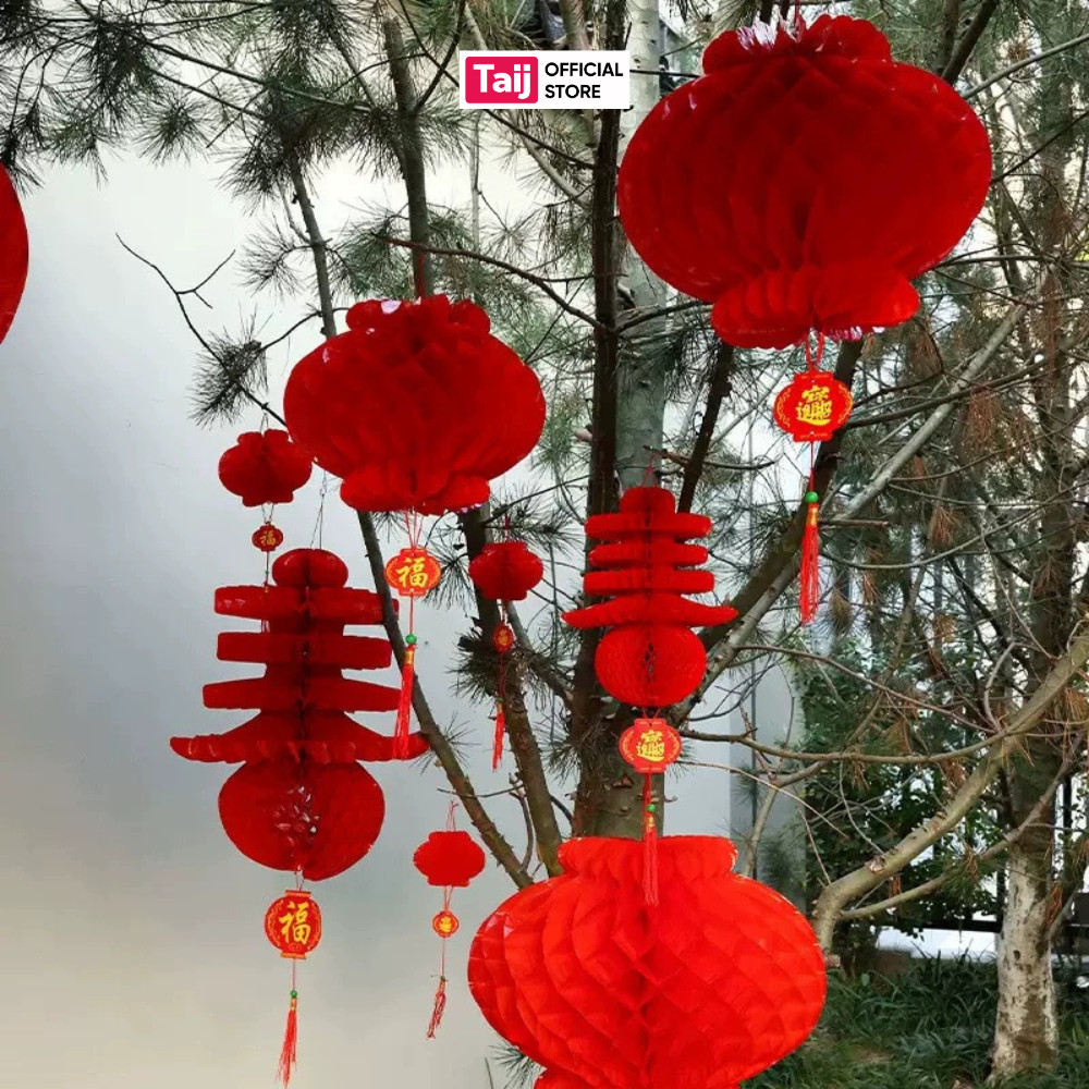 Đèn lồng đỏ mini treo trang trí rằm Trung thu, Lễ Tết, chống nước