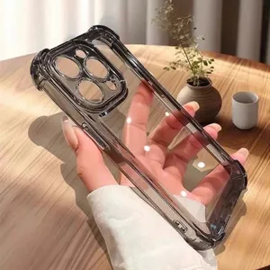 Ốp Điện Thoại TPU Silicon Mềm – Chống Sốc 4 Góc, Giữ Máy An Toàn, Bảo Vệ Camera Dành Cho IP Từ X/XS -> 16 Pro/ProMax