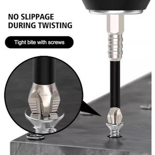 Mũi vít PH2 chống trượt TOPBits hãng BROPPE | Mũi bắn vít 1 đầu PH2 bake chữ thập từ tính cao, chân lục giác ngắn 6.35mm