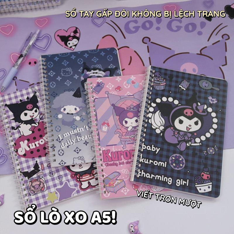 Sổ Lò Xo Cute 60 Trang vở kẻ ngang, Dễ Thương - Sổ Tay Ghi Chép Hằng Ngày Cho Học Sinh, Sinh Viên, Nhân Viên Văn Phòng