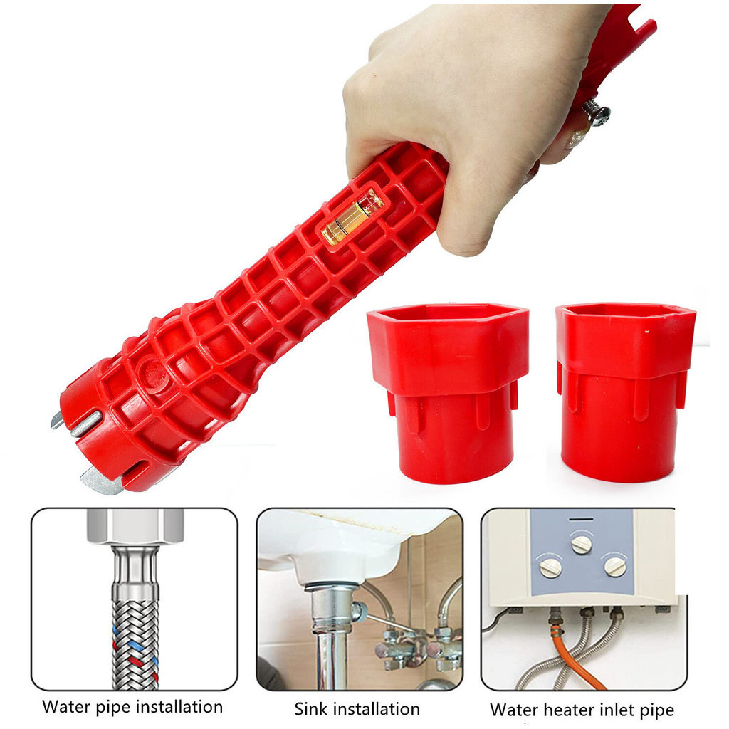 Dụng cụ tháo lắp vòi nước - Hiệu quả, Cờ lê đa năng, 8 trong 1, sửa vòi nước bồn rửa, dụng cụ tháo lắp vòi nước