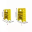 Kẹp tóc dấu hiệu cảnh báo DARON, Kẹp móng vuốt tóc mô phỏng quá mức màu vàng rực rỡ, không tiếp cận S / L Giới hạn thiết lập mới lạ Cảnh báo đuôi ngựa Sức khỏe tâm thần