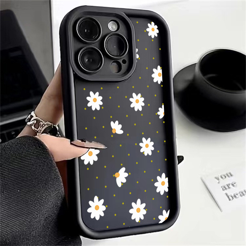 Ốp Lưng Cho Realme 15 11 8 14 13 12 Pro Plus 15T 5G 5 5s 6s 8i Note 50 C53 C51 C67 C63 C33 C35 C55 C21Y C25Y C15 C25 C21 C20 Vỏ Hoa Cúc Dễ Thương Bảo Vệ Camera Thiết Kế Mới