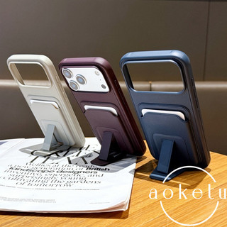 Ốp điện thoại đựng thẻ hình thang màu cam phù hợp cho iPhone 13 14 15 16 17 Pro Max bao gồm tất cả vỏ silicon chống rơi