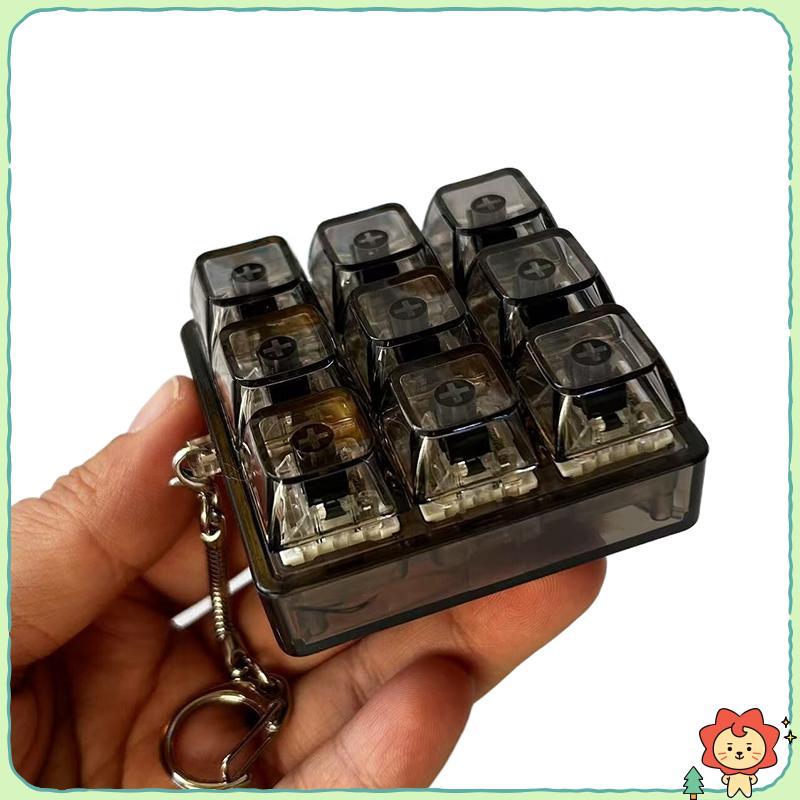 [Jielus] 4 / 9 Phím Bàn Phím Cơ Trục Máy Kiểm Tra Bàn Phím LED Chìa Khóa Giảm Căng Thẳng DIY Nút Keycap Móc Khóa Đồ Chơi Quà Tặng