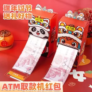 ATM Phong Bì Đỏ Phong Cách Mới Thu Tiền Tết Nguyên Đán Lễ Hội Mùa Xuân Trẻ Em Đêm Giao Thừa Người Già Quà Tặng Sinh Nhật Tiền Bất Ngờ-