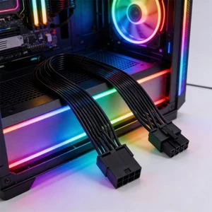 Cáp nguồn Yoo 8pin 6 + 2 Chiều dài mở rộng để kết nối Card đồ họa trong bản dựng PC
