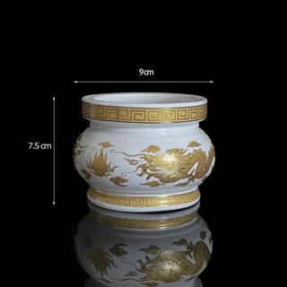 Bộ Đồ Thờ Cúng Sứ Trắng Hoa Văn Rồng Vàng Hàng Chuẩn Cao Cấp