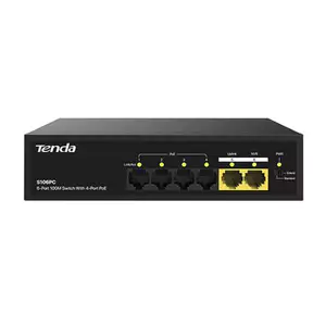 TENDA S106PC Switch PoE+ 6 Cổng | 10/100Mbps | Giải Pháp Mạng Camera Chuẩn Chính Hãng