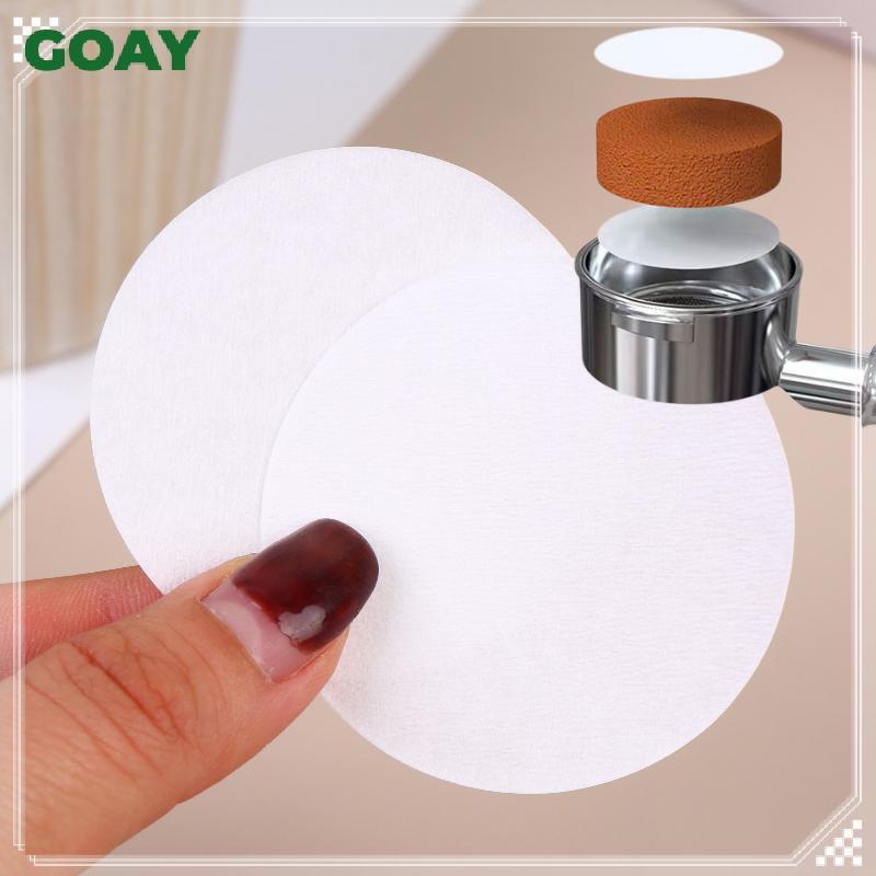 GOAY 100 / 500 Cái 51 / 53 / 54 / 58mm Bộ lọc Espresso chưa tẩy trắng Bộ lọc giấy cà phê Pu Màn hình Portafilter Giấy cho Breville Barista VN