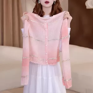 Áo len sọc màu sắc đa dạng phong cách mới Hàn Quốc, thời trang nhẹ nhàng cho mùa xuân