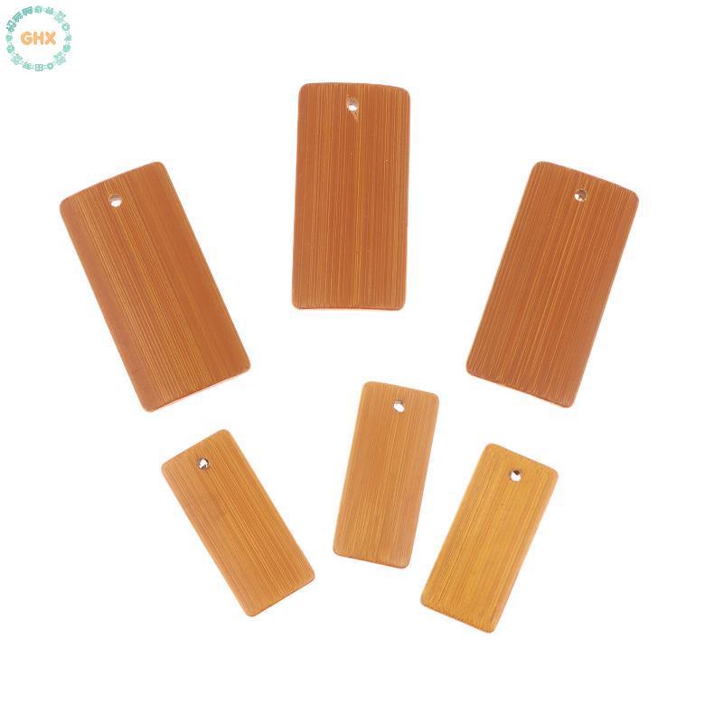 GHX 10 / 20 Chiếc Thẻ Gỗ Chưa Hoàn Thành Tre Tự Nhiên nks Thẻ Vuông Cho Thủ Công DIY Đánh Dấu Trang Treo Thẻ Quà Tặng Tiệc VN