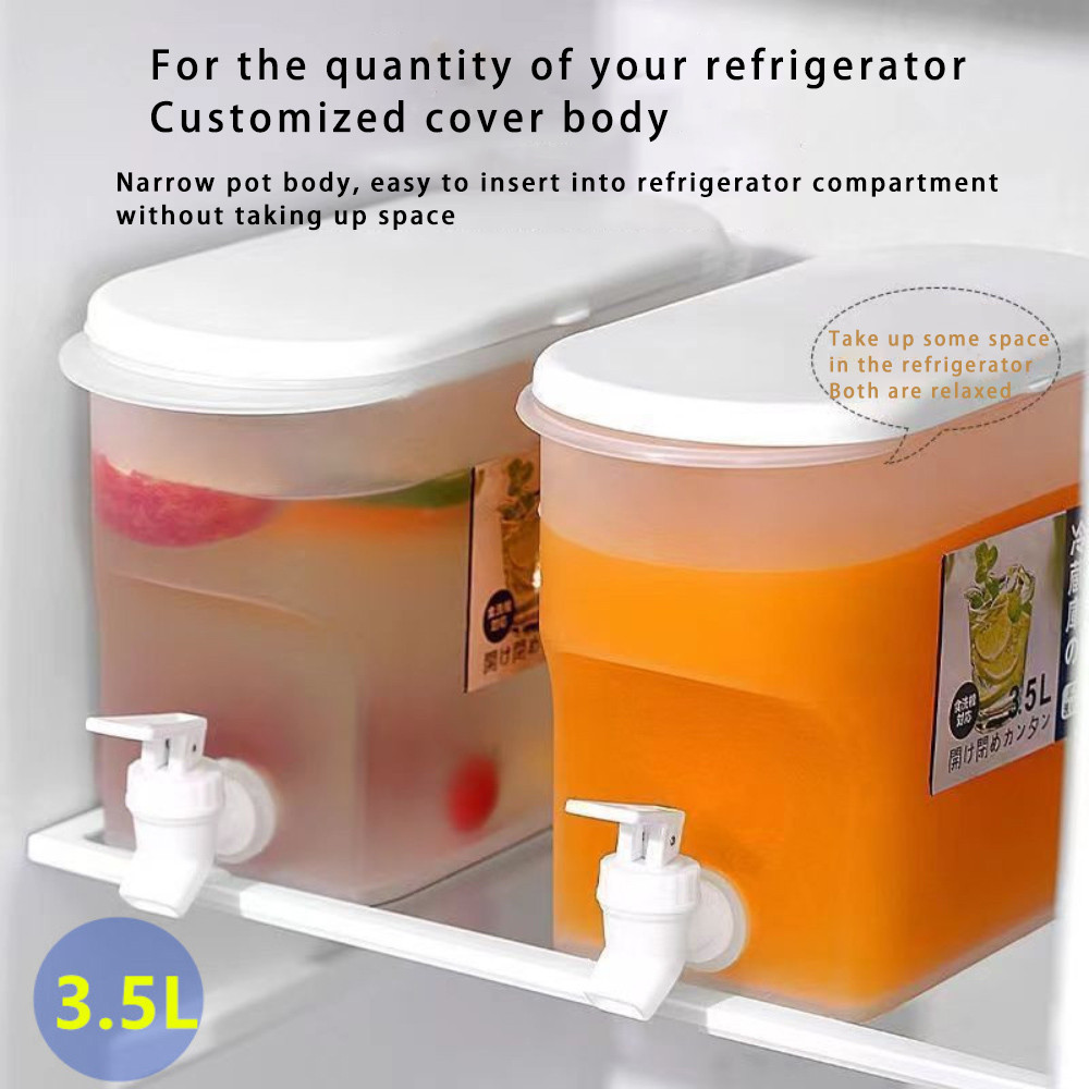Bình đựng nước lạnh bằng nhựa Hộp đựng nước lạnh tiện lợi 3,5L Ấm đun nước uống có vòi Trái cây Ấm trà Tủ lạnh