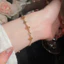 Vòng Tay Nữ Màu Vàng với Hoa Cubic Zirconia và Ngọc Trai, Có Thể Điều Chỉnh - Phù Hợp Cho Ngày Thường và Tiệc Tối